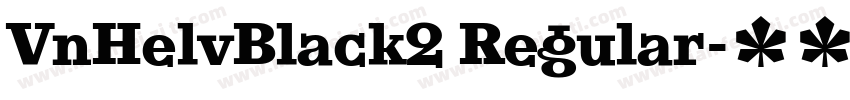VnHelvBlack2 Regular字体转换